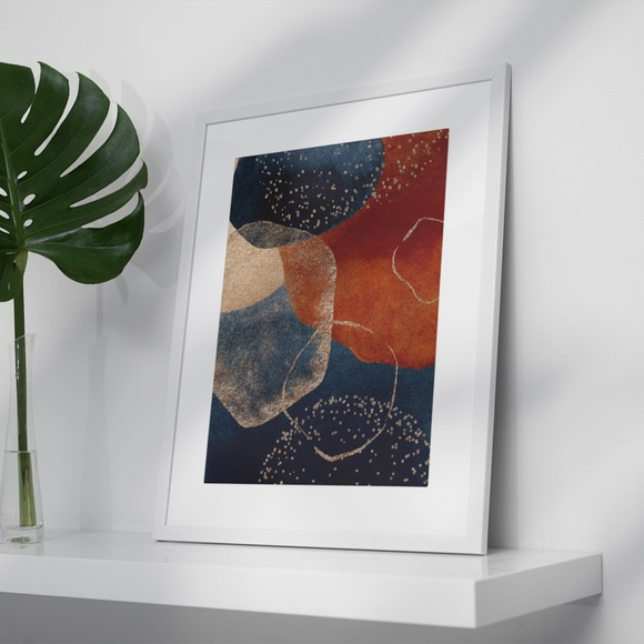 Modern Abstract Shape Wall Art Poster Print UNFRAMED. - Picture 4 of 14